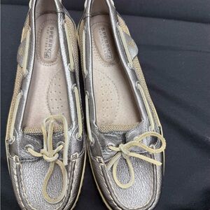 Sperry Metallic silver Women’s Boat Shoe Loafers